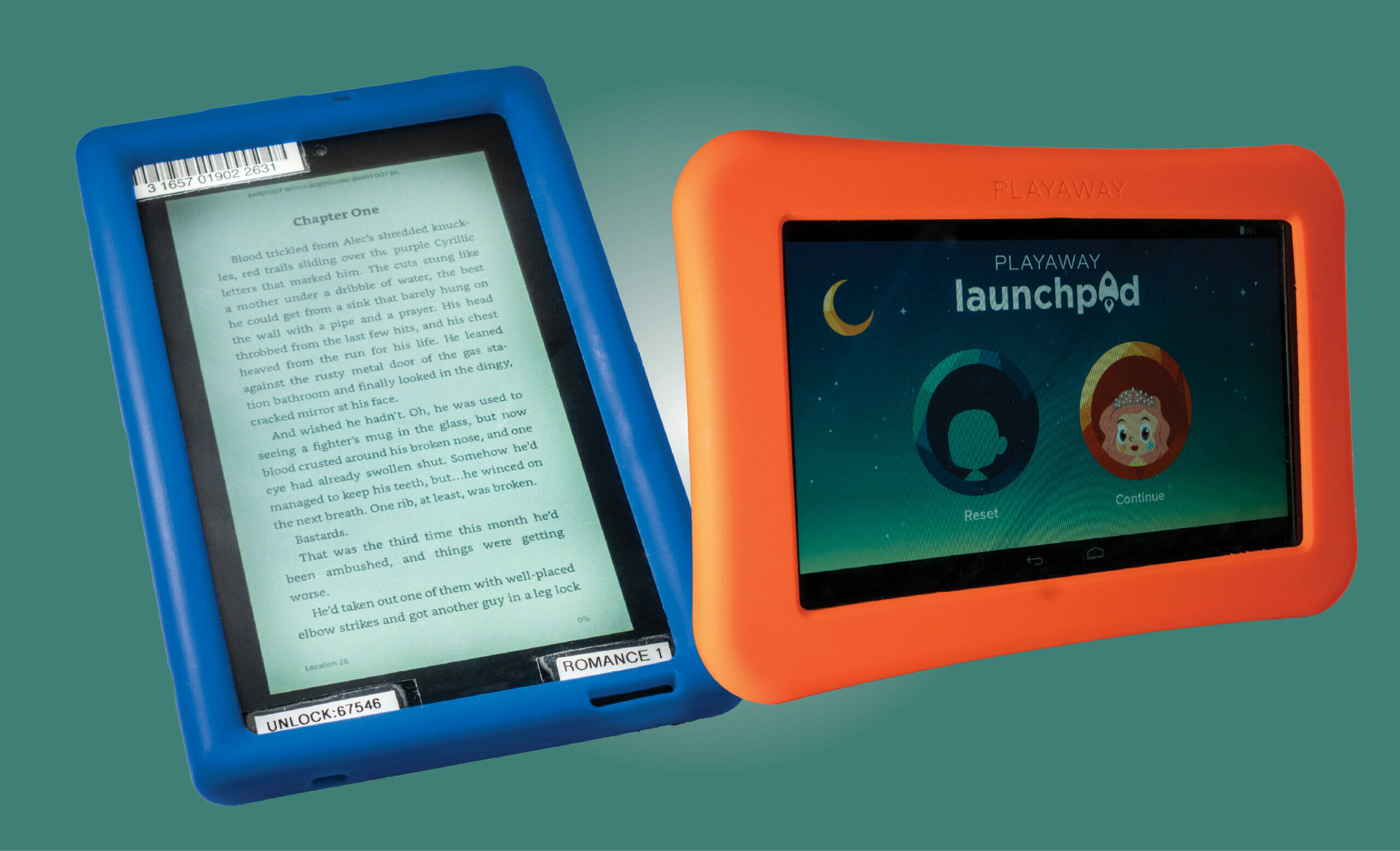 Check out a Kindle Fire complete with pre-loaded eBooks. Different themes are available for all ages/genres. For the kids, try borrowing a LaunchPad with pre-loaded audiobooks, learning apps, and more!