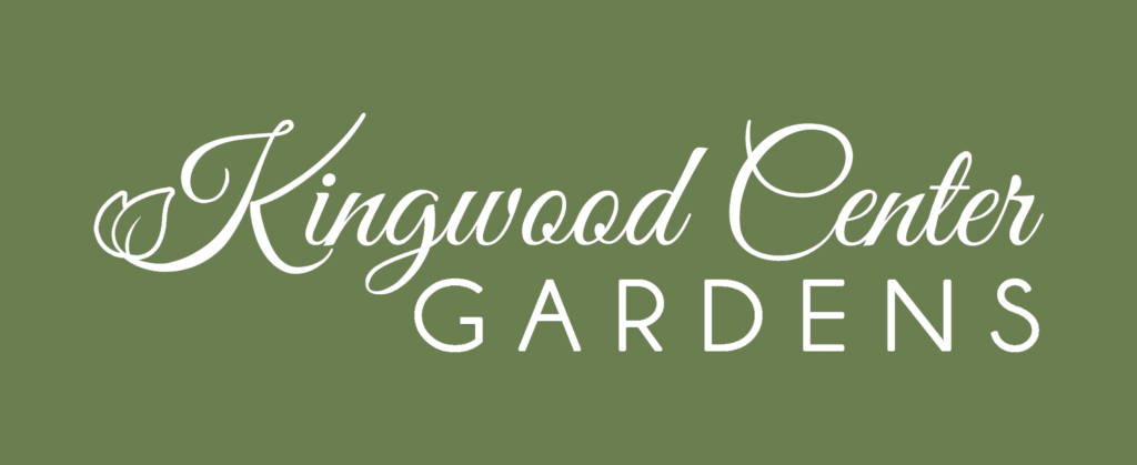 Kingwood Center Gardens Logo. White text; green background.