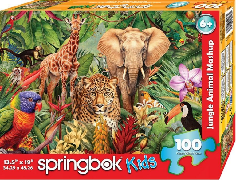 Zoo animals on a forest