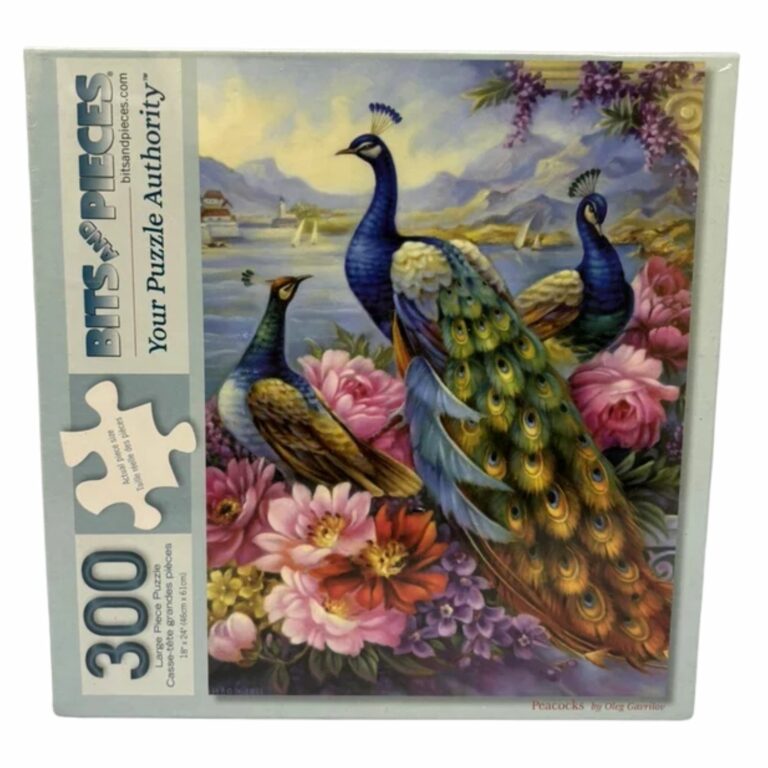 Peacocks at the lake.