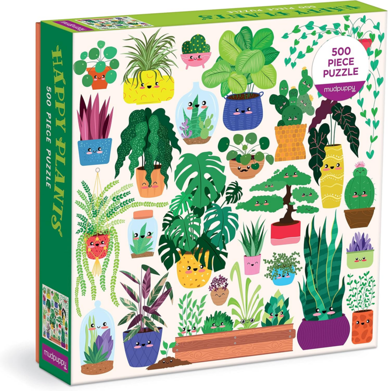 Different types of plants on a 500 piece puzzle