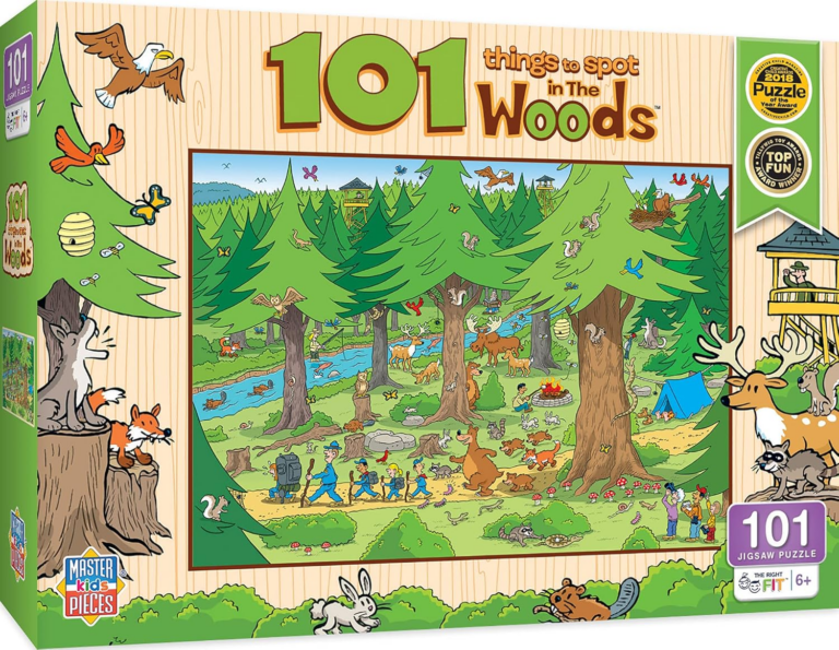 lots of animals and things to spot in a woods scenery