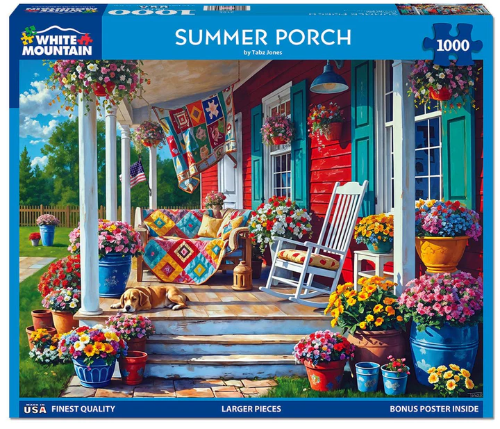Summer Porch with lots of flowers