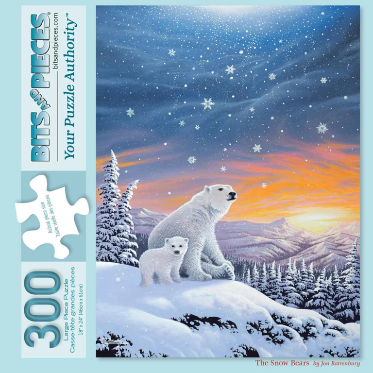 Bears in a snowy landscape