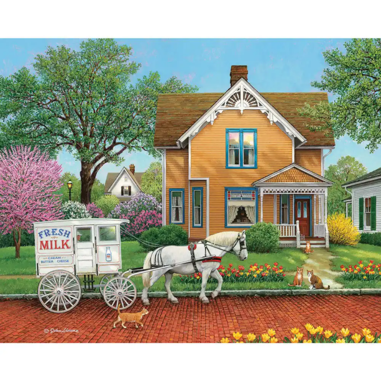 An old house with horse and carriage