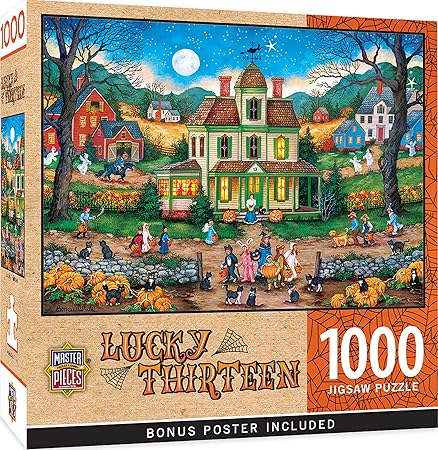 Halloween night in a vintage town