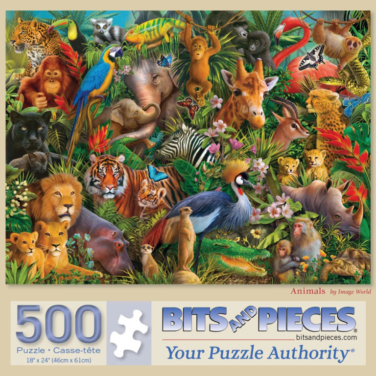A collage of animals from the zoo