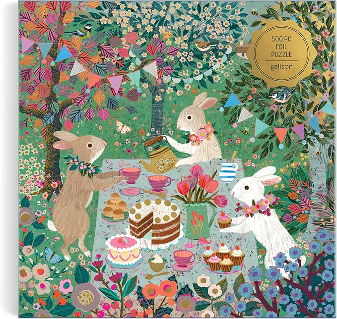 bunnies having a tea party