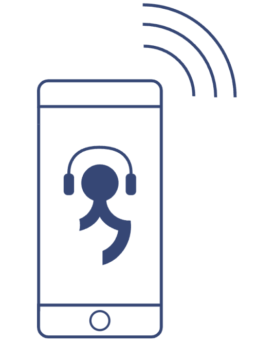 Person with Headset on Phone